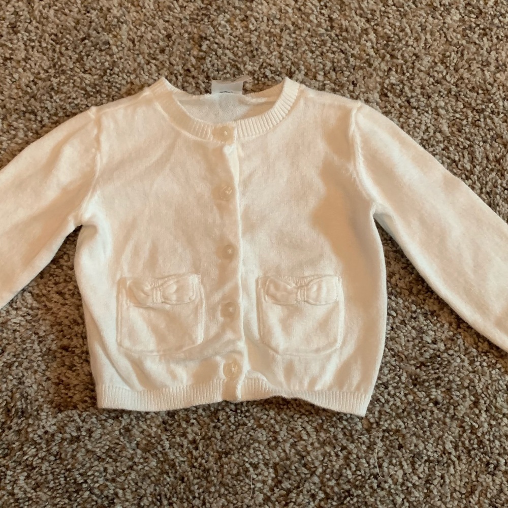White Cardigan, size 6 Months